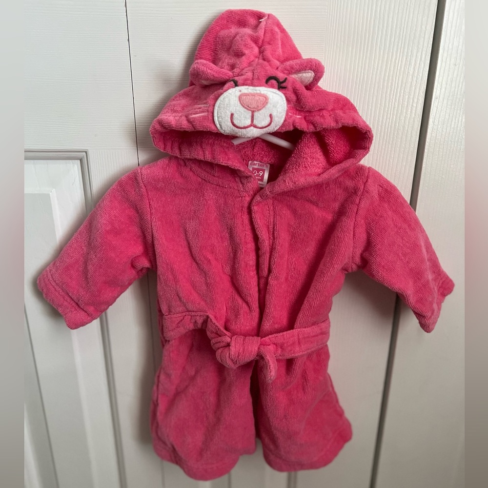 NWOT Carters Infant 0-9M Cat Bathrobe